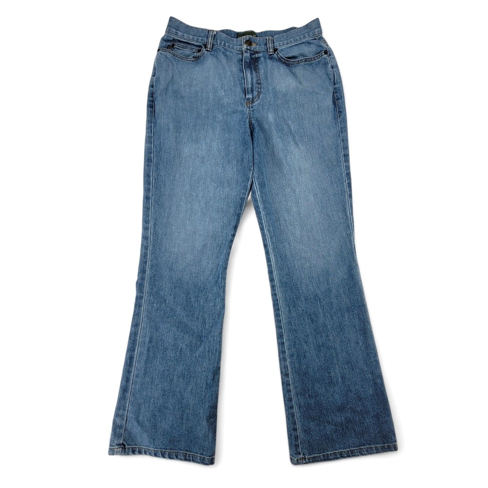 Lauren Ralph Lauren Womens Size 8 Bootcut Flare Blue Stretch Denim Jeans
